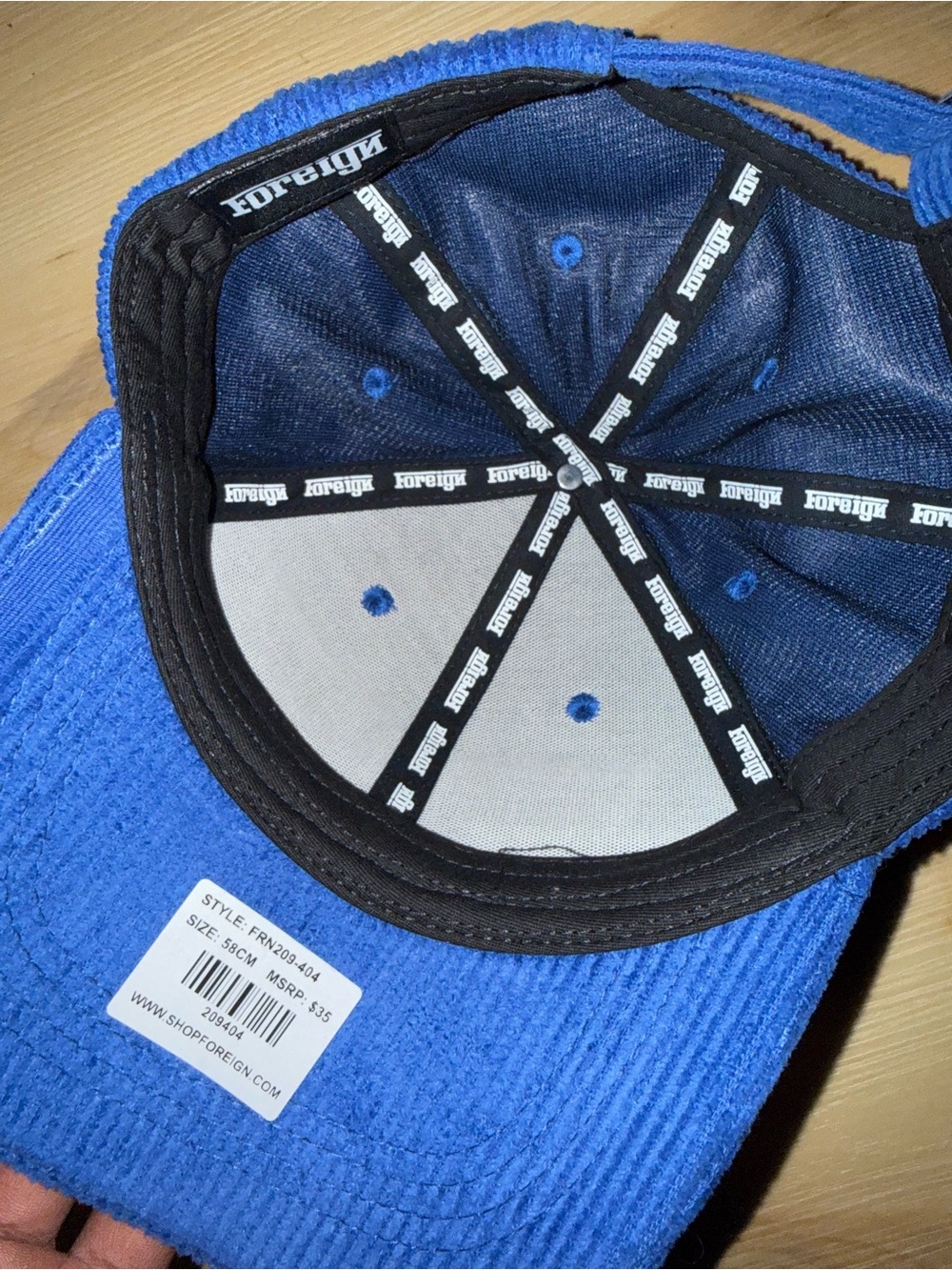 Foreign Embroidered Blue Cap - Picture 3 of 4